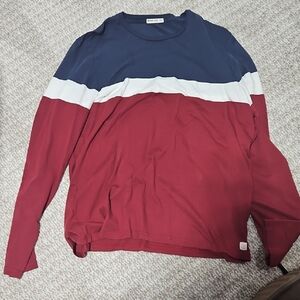 Marine Layer Navy Crew Neck Tee Long sleeve